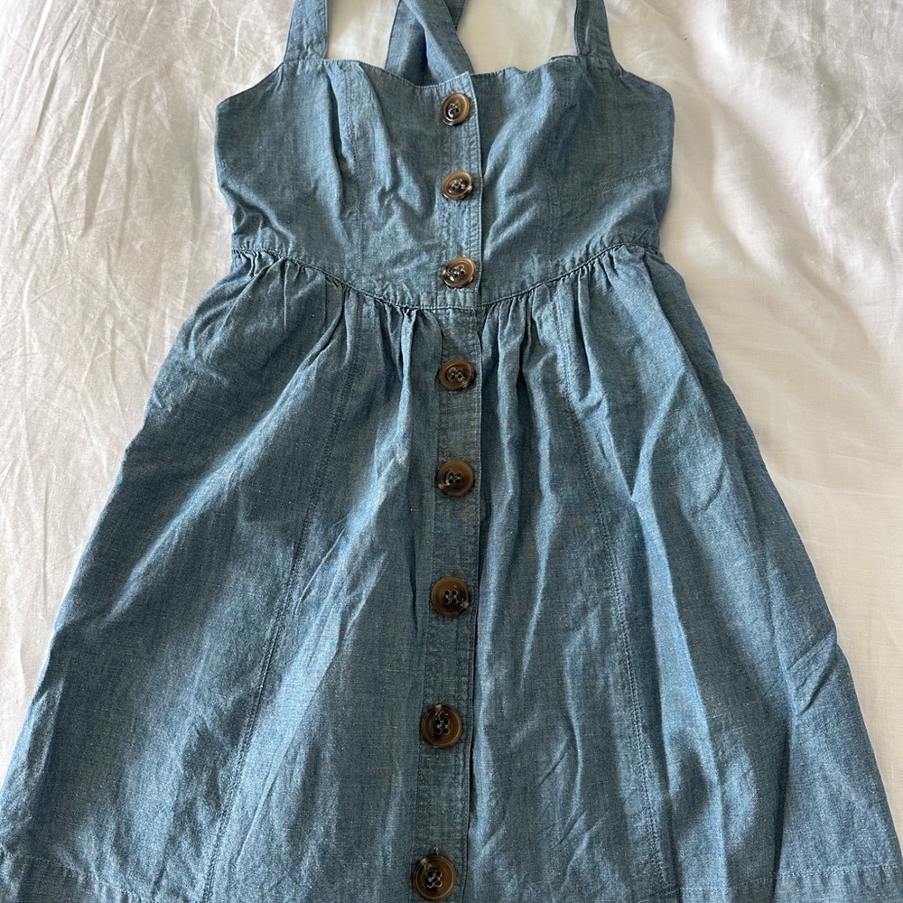 Free People Denim Button-Front Dress
